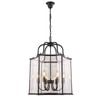 Vencha Brentwood 6 Light Traditional Pendant - Black