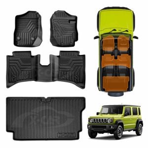 3D Floor Mats Boot Liner for Suzuki Jimny XL 5-Door 2023-Onwards Manual Transmission All Weather Cargo