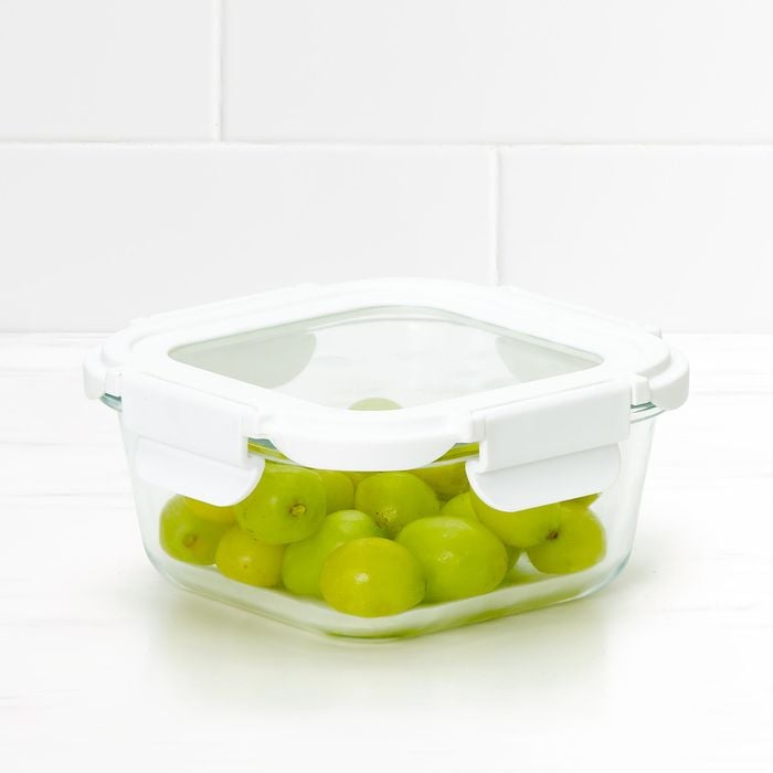 Kitchen Pro VersaLock Square Glass Container 800ml White
