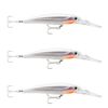 3x Rapala 11cm Saltwater X Rap Deep Hardbody Fishing Lures - Glass Ghost