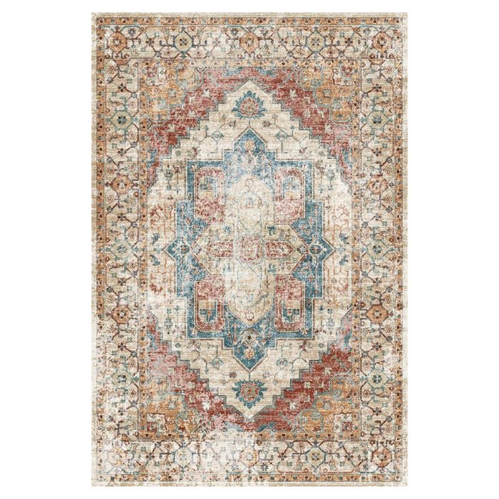 Urban Style Bazaar Printed Microfibre Rug – Terracotta | 160 X 240cm