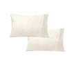 600TC Pair of Solid Color Standard Pillowcases Cream