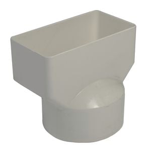 Icon Plastics 100 x 50mm Square To 90mm Surf Mist Round Stormwater Adaptor