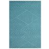 Contemporary Modern Wool Rug-Illusion 6392-Teal Blue-160x230cm