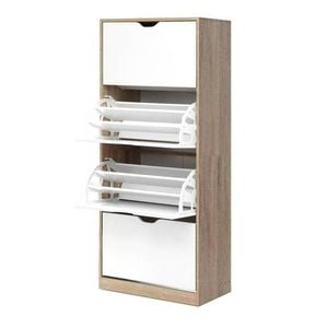 Shoe Storage Rack Organizer 4 Tier White