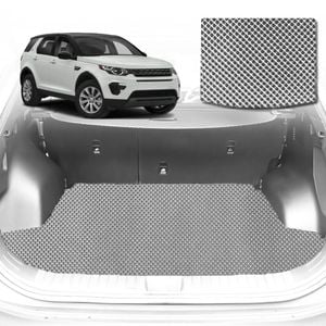 6D Diamond Car Boot Mat for Land Rover Discovery Sport L5502014-2019-(3rd Row seats up/7 seater)-Cargo Mat-Grey-Outback GT