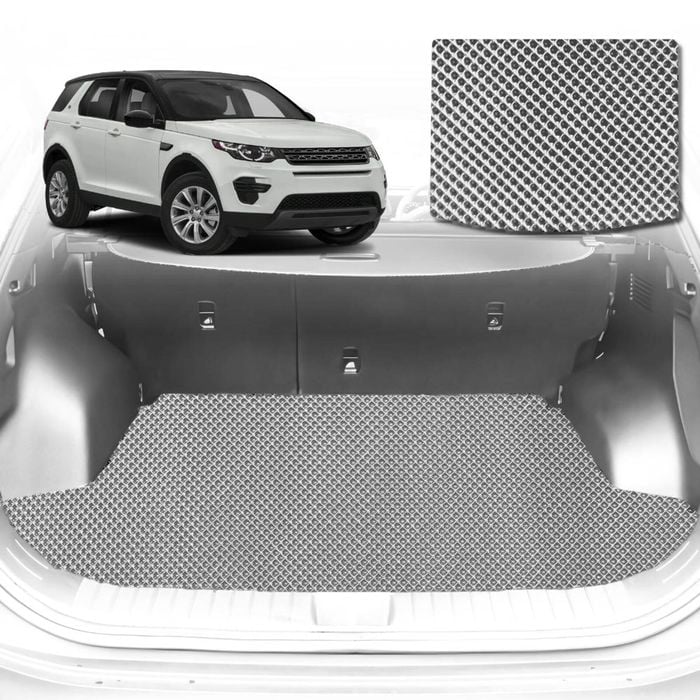 6D Diamond Car Boot Mat for Land Rover Discovery Sport L5502014-2019-(3rd Row seats up/7 seater)-Cargo Mat-Grey-Outback GT