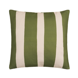 Mimosa 48cm x 48cm Resort Floral Stripe Green Outdoor Cushion