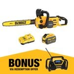 DEWALT 54V 450mm (18") FlexVolt Cordless Chainsaw Kit DCMCS574X1-XE