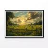 Herd of Cows Grazing In a Field  Print 100% Australian Made 90x60cm  (Poster)