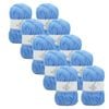 10x Malli Footy Light Blue Blend Basic 100g Knitting Yarn Acrylic/poly