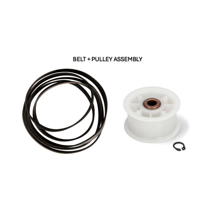 Dryer Idler Pulley + Drive Belt Complete Set H0180800243A + H0180300006B, suits Fisher And Paykel