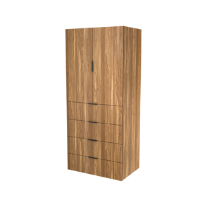 Lugna 2048 x 900 x 580mm Cove 3 Shelf 4 Drawers Double Door Storage Cabinet