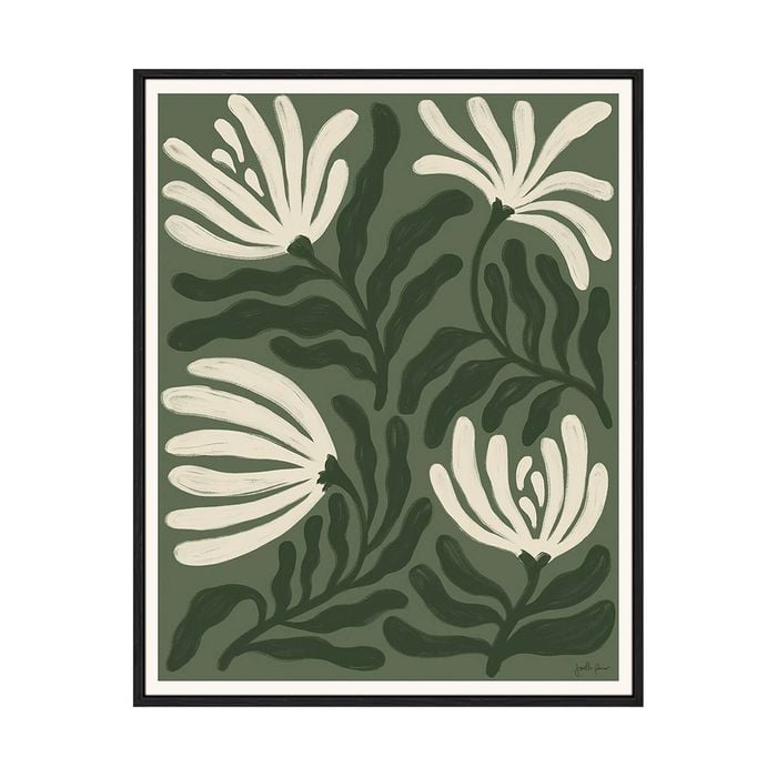 Artey | Simple Petals I - Framed Canvas - Black Frame - 100 x 125cm