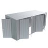Build-a-Shed 1.5 x 4.5 x 2.0m Tunnel Shed Tunnel Hinged Door Plus Dual Double Hinged Side Door - Zinc