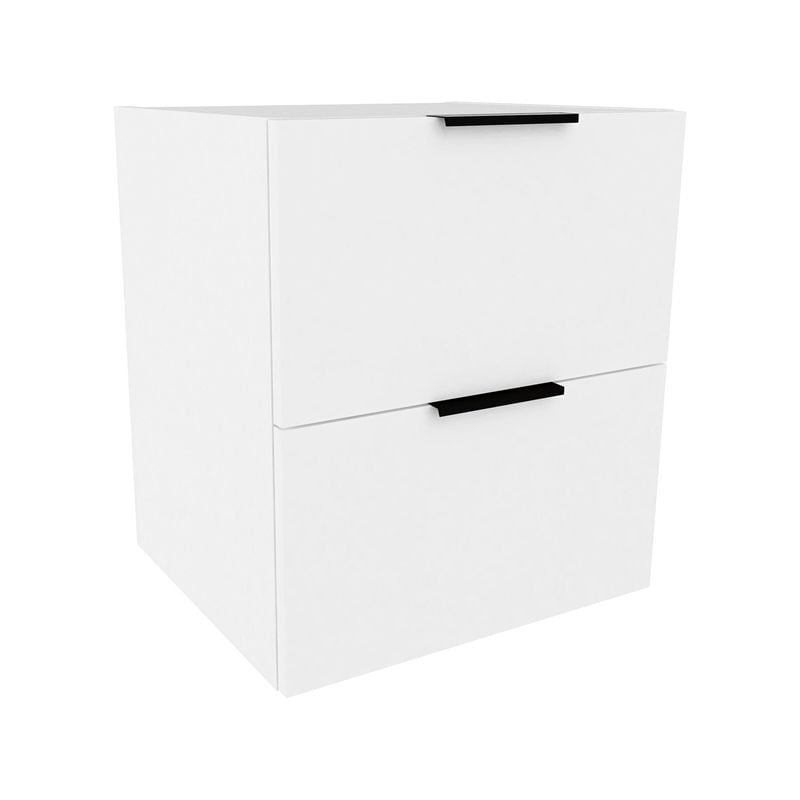 Lugna 512 x 450 x 380mm White 2 Drawer Storage Cabinet