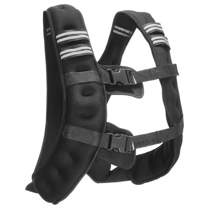 VEVOR Weighted Vest Black with Reflective Stripe Adjustable Buckle Body for Training