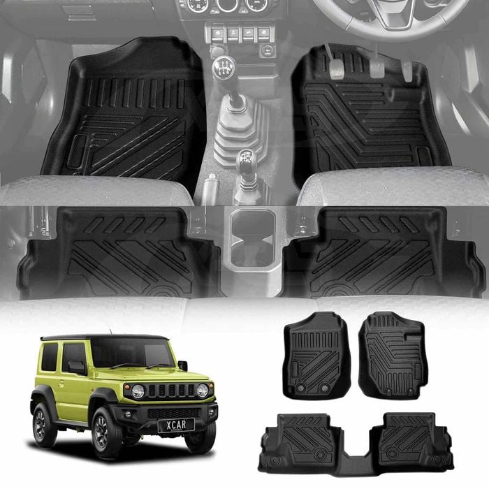 3D All Weather Car Floor Mat Liner Complete Set for Suzuki Jimny Manual Transmission 2018-Onwards