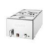 Apuro Bain-Marie with Tap & Pans 2x GN 1/3 2x GN 1/6 - Portable Bain Maries (FT692-A)