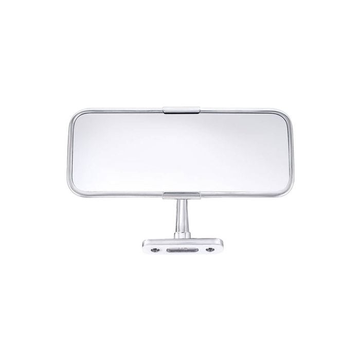 Cobra Style Dashboard Mount 6" Interior Rear View Mirror, Stainless Steel