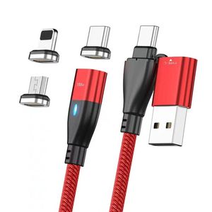 TEGAL USB & Type C Dual Magnetic Charging Cable 3 in 1 1.8m Red