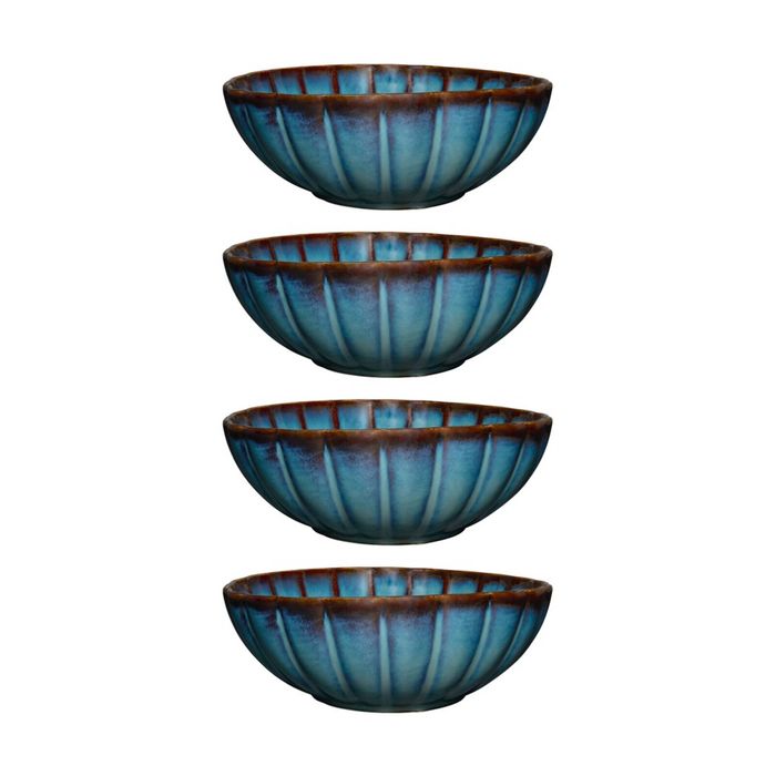 4pk Casa Domani 16.5x6 Cm Elegant Solare Bowl Durable Stoneware - Azure