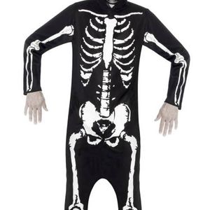Skeleton Onesie Mens Halloween Costume - Large