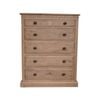 Jade Tallboy 5 Chest of Drawers Bed Storage Cabinet Stand - Natural