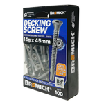 Bremick Decking Screw 14g  x 45mm WING TRUSS T25 B8 - 100 Pack