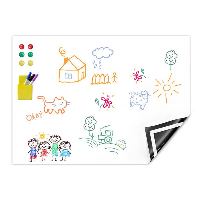 Alston 90x120cm Magnetic Whiteboard Paper Removable No-Ghosting Dry Erase White Board Sheet