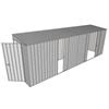 Build-A-Shed 1.2 x 6.0 x 2.0m Tunnel Shed Tunnel Hinged Door with 3 Sliding Side Doors - Zinc