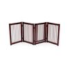 Costway 4-panel Safety Fence Folding Puppy Gate Brown