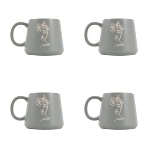 4PK Splosh Heartfelt Mindfulness 440ml Stoneware Mug Coffee/Tea Cup - Green