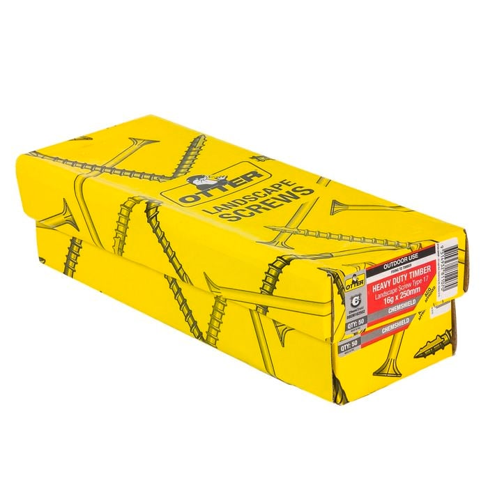 Otter 16g x 250mm ChemShield Landscape Screws - 50 Pack