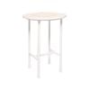 Rayell Marble Side Table Printed Kaleidoscope Tan Marble/White Legs 40x50cm