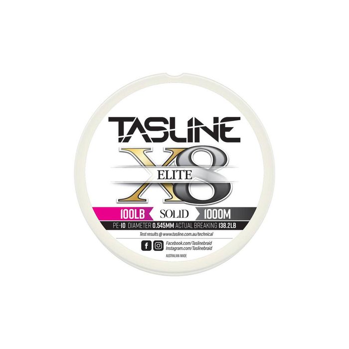 Tasline Elite White 1000m Braid Fishing Line 100lb