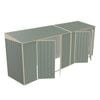 Build-a-Shed 1.2 x 5.2 x 2.0m Green Skillion Double Plus Dual Double Hinged Side Doors Shed