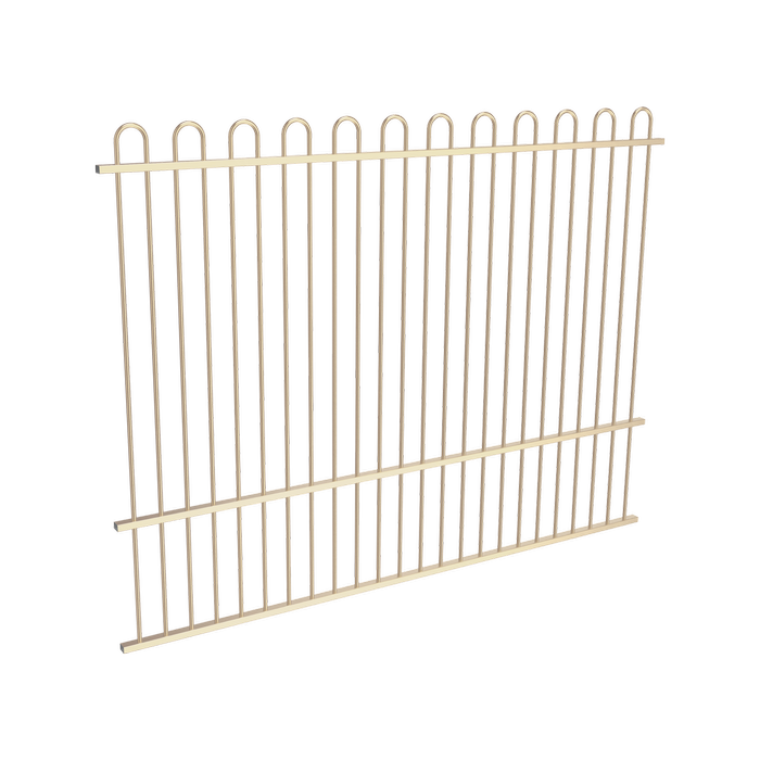 ProtectorAl 2400 x 1800mm Primrose Aluminium Pool Fence Panel Loop Top With Mid Rail