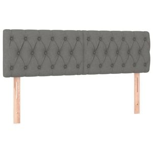 vidaXL Headboards Bedroom Furniture Wall Bed Header 2 pcs Dark Grey 80 cm Fabric