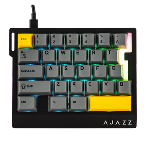 Ajazz AK029 Black-Yellow Compact 29-Key Magnetic keyboard RGB Wired (Ice lsland switch)