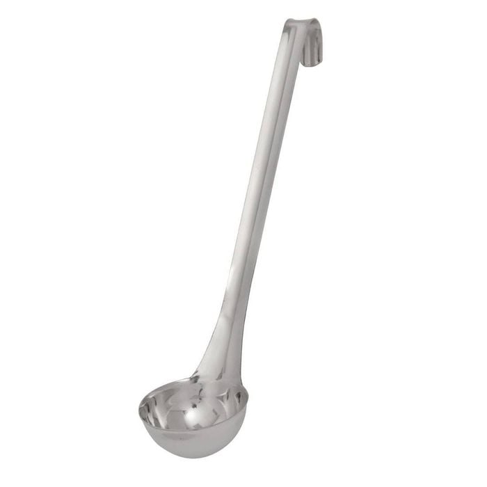 Vogue Ladle Heavy Duty Stainless Steel Hooked Handle 65ml Kitchen Utensil Serving Tool