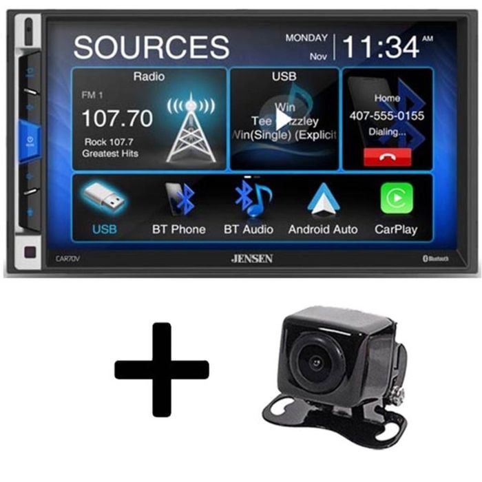 Jensen Car70v Multimedia Receiver & Reverse Camera