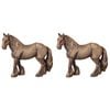2PK Gibson Gifts Shire Horse Home/Room Decor Small Bronze 18cm