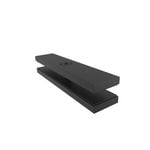 ProtectorAl 23 x 26 x 120mm Black Stainless Steel Glass To Glass Friction Fit Clamp
