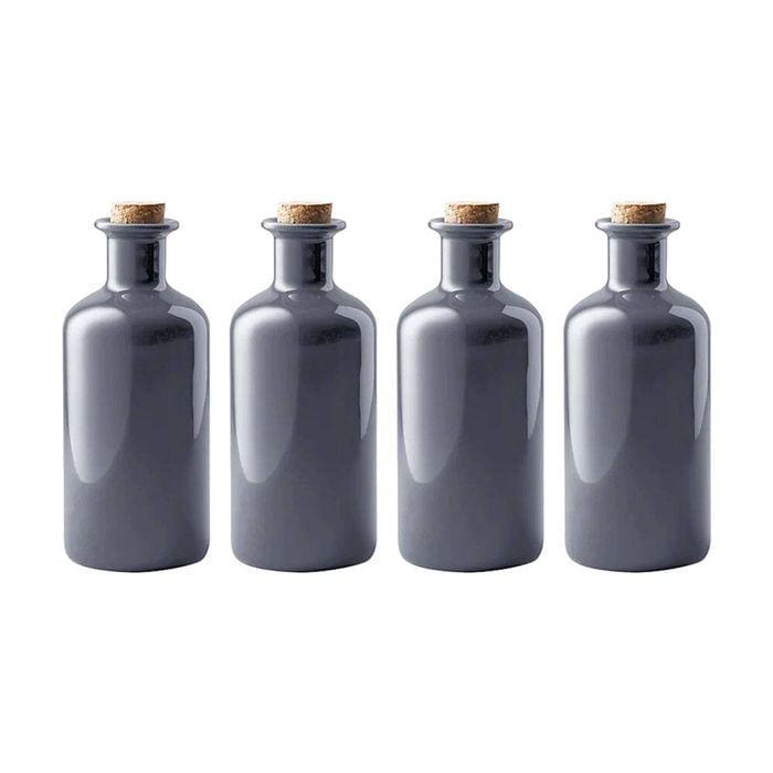 4x Maxwell & Williams Epicurious Oil Bottle W/ Cork Lid Grey 500ml
