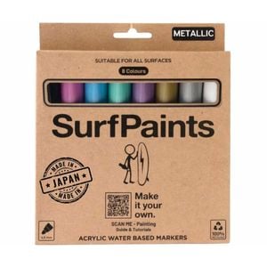 Metallic Acrylic Paint Pens - 4mm Durable Bullet Nibs for All Surfaces - Premium Japanese Quality