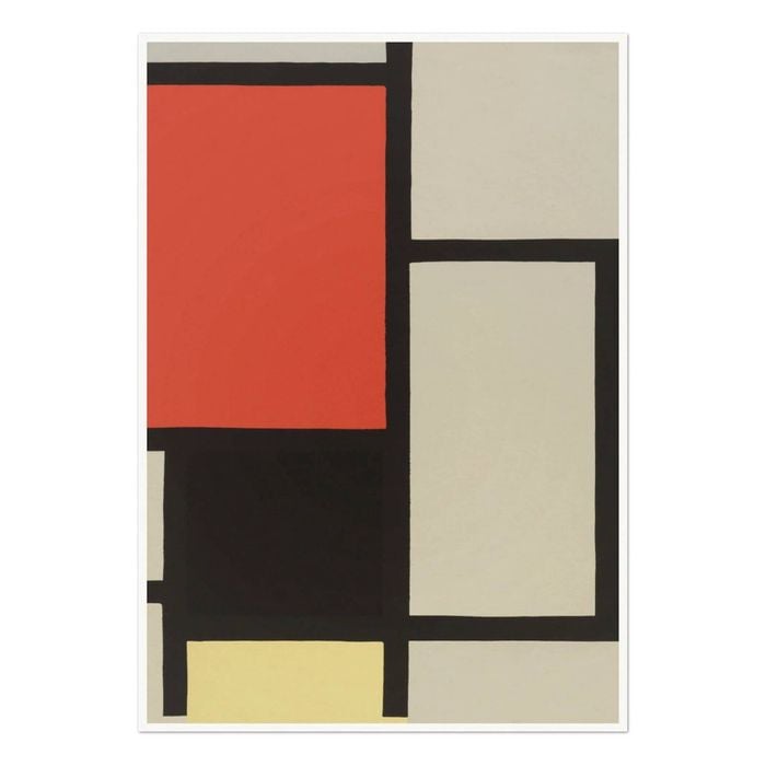 Galrie Piet Mondrian's Iconic Composition with Red, Blue, and Yellow - Abstract Art Print, Poster Only, 70 x 100cm (28 x 40inch)