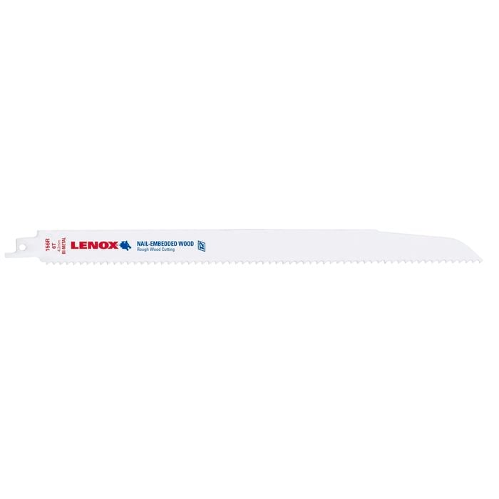 Lenox Bi-Metal Nail Embedded Wood Reciprocating Saw Blade 6 150mm 5pk