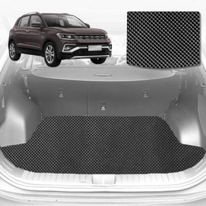 6D Diamond Car Boot Mat for VolksWagen T-Cross C12020-Current-Cargo Mat-Black-Outback GT