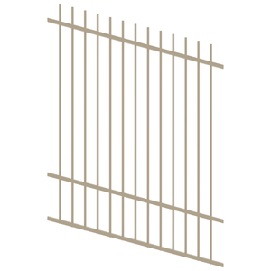 ProtectorAl 350 - 1200 x 1500mm Paperbark Raked Up to 15º Picket Top Pool Fence Panel